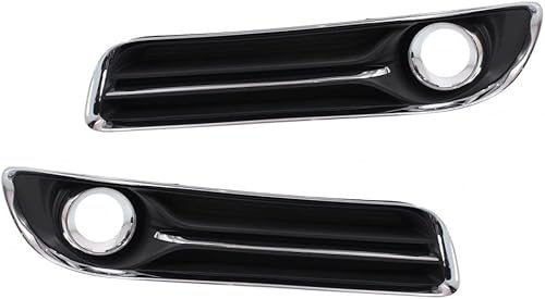 KarParts360 Para Chrysler 300 2011 2012 2013 2014 Bisel de luz antiniebla lado del conductor y del pasajero  Par  wBarra central cromada  Reemplazo