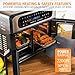 Nyxi 20L Air Fryer Oven with Dual French Glass Doors, Visual Window, 13 Cooking Modes, Digital Control, Adjustable Temperature, Timer, Non-Stick Tray, 12 Accessories, Stainless Steel