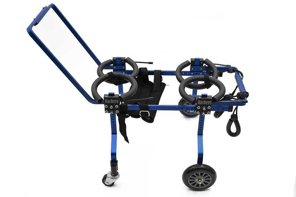Photo 1 of Rachere Adjustable Dog Wheelchair, Small Dog Cart for Hind Legs, Assist Small Pets with Paralyzed Hind Limbs to Recover Their Mobility XXX-Small 4 Wheels