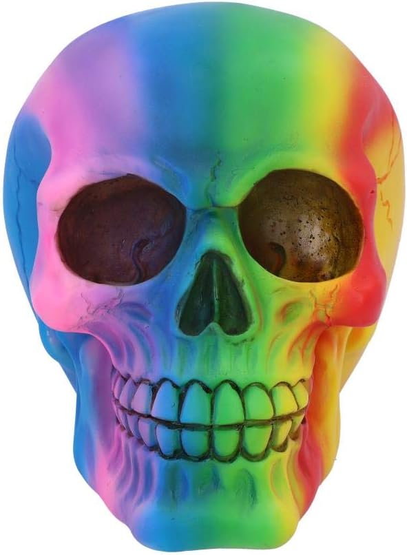Nemesis Now Rainbow Skull 15.5cm, Polyresin, Multi-Coloured, One Size