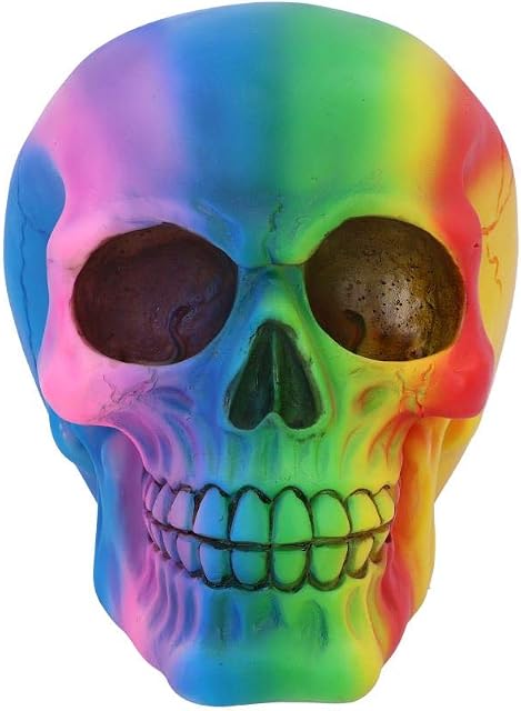 Nemesis Now U5084R0 Rainbow Skull 15.5cm, Polyresin, Multi-Coloured, One Size
