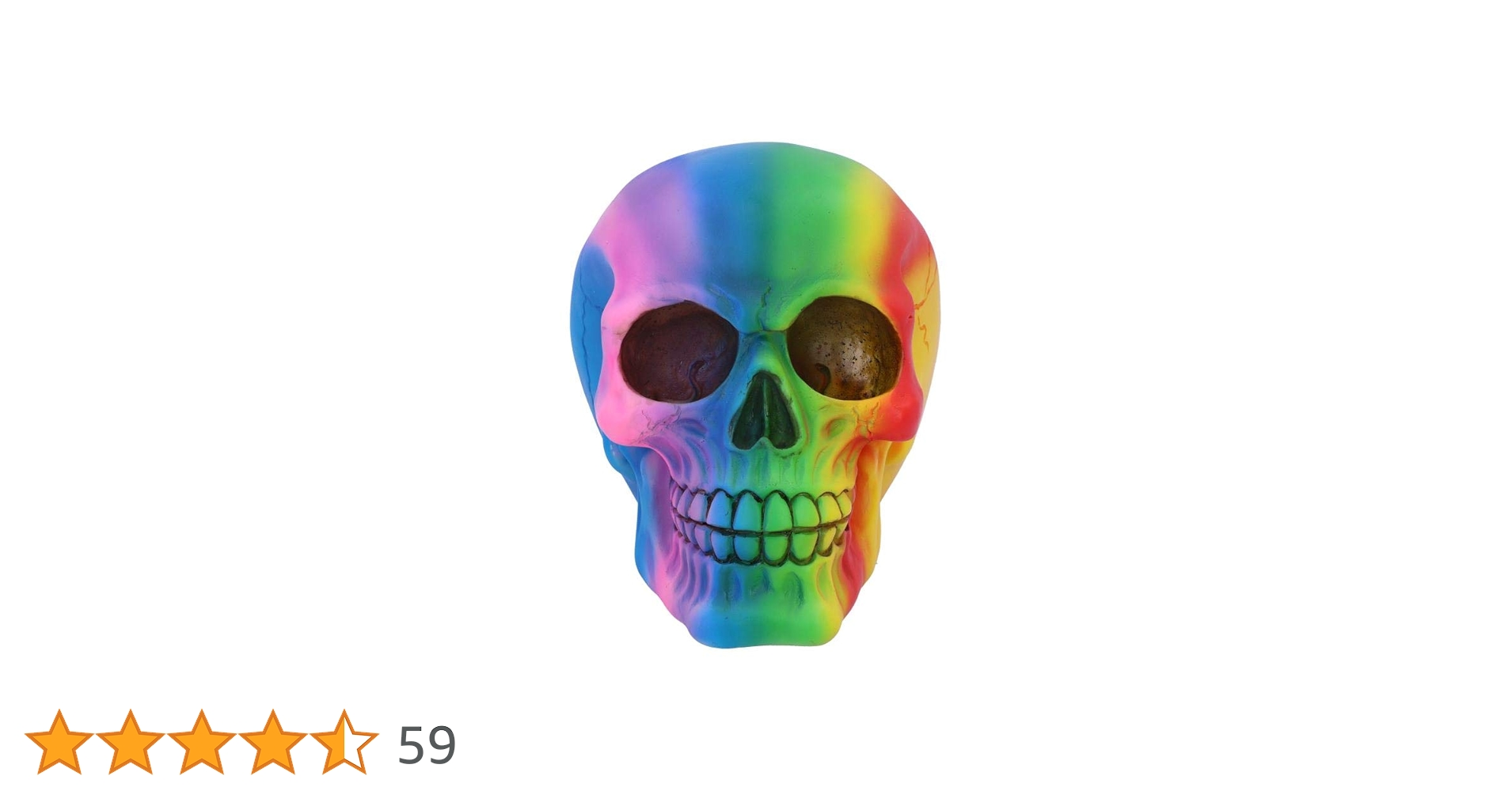 THE SKULL DISK DAMNGOOD!! × NATURE TONES Nemesis Now U5084R0 Rainbow Skull 15.5cm, Polyresin, Multi