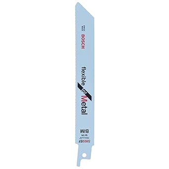 Bosch Professional Sabre/Reciprocating Saw Blades, Flexible For Metal S 922 Ef, Blade Length 150mm, Suitable For Thin Sheet Metals, Pipes/Profiles, Pack Of 5