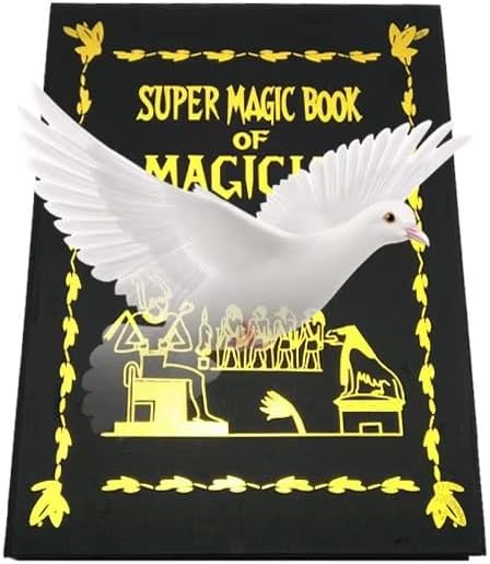 MOMOMAGE Metamopho Magic Book Dove Magic Props for Magicians Comedy Appearing Magic Tricks Stage Magic Gimmick Accessories Illusion