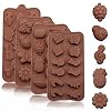 Chocoladevorm, 4 stuks siliconen bakvormen voor cake, snoep, cupcake-pudding, muffin-ijs, ijsblokjesvorm, chocolade…