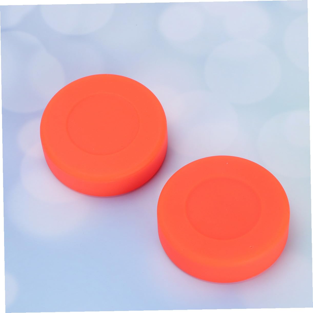 WOONEKY Rondelles de Hockey Glace Rouges, Lot de 10, Caoutchouc, Rondes