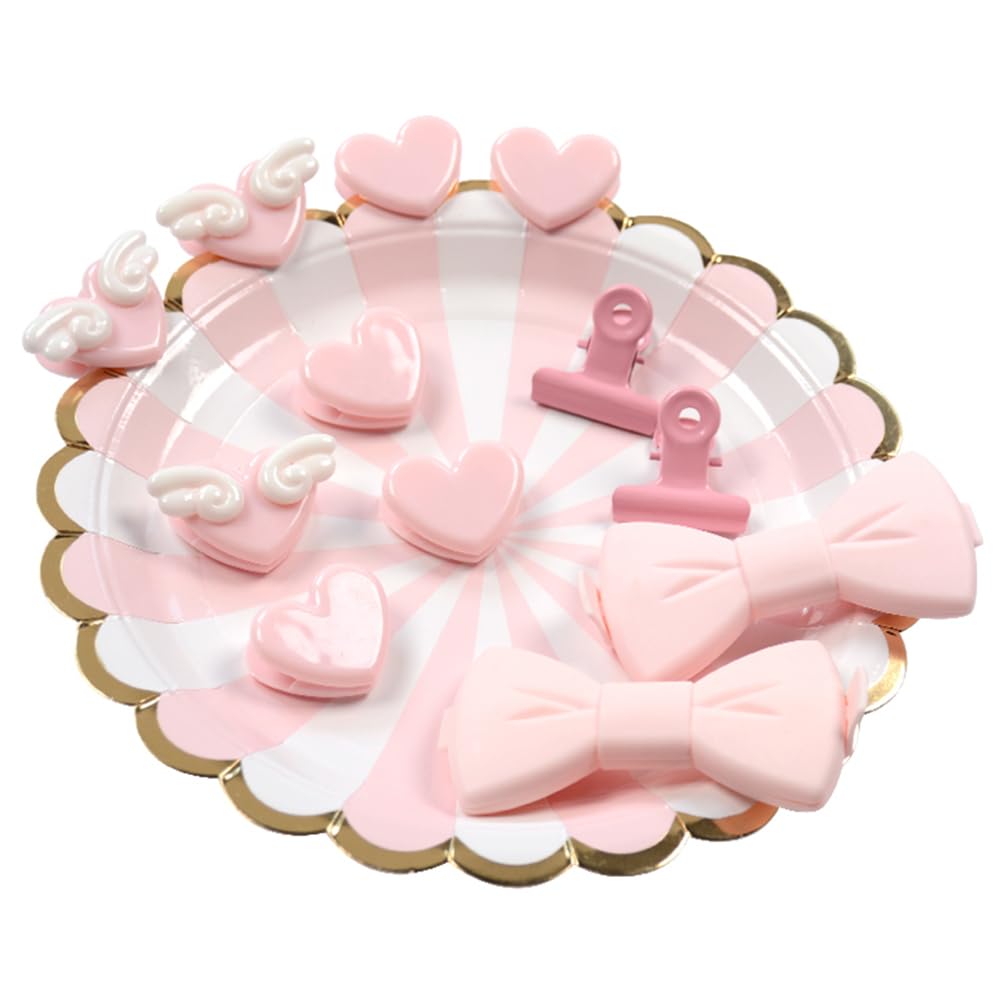 ABOOFAN 12 Pcs Pack Food Clips Bag Clips for Food Sealing Clip Great Clips Bag Clips for Chips Clips for Food Packages Chip Clips Food Saving Sealer Stick Bag Sealer Double Team Bow Tie