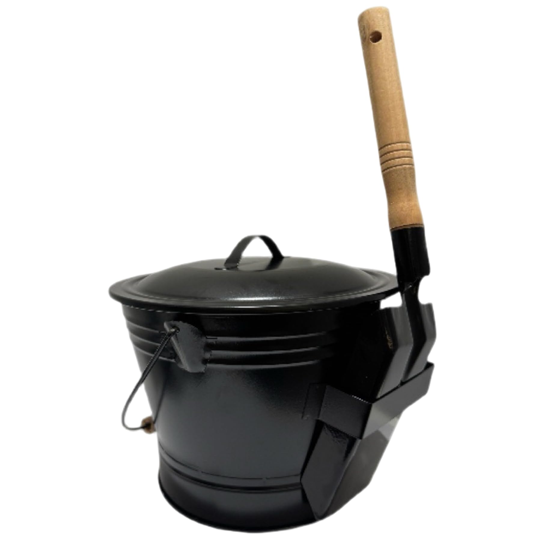 Secchi per cenere 2 pezzi/set Secchi per cenere di ferro resistente al fuoco per carichi pesanti con coperchio e pala pe