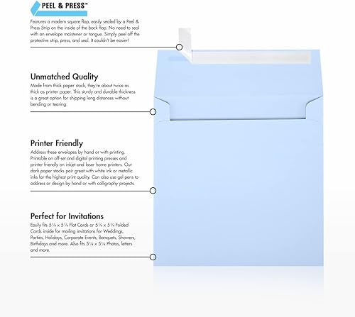Vista 101 de Sobres cuadrados de 5 1/2 x 5 1/2, Seafoam