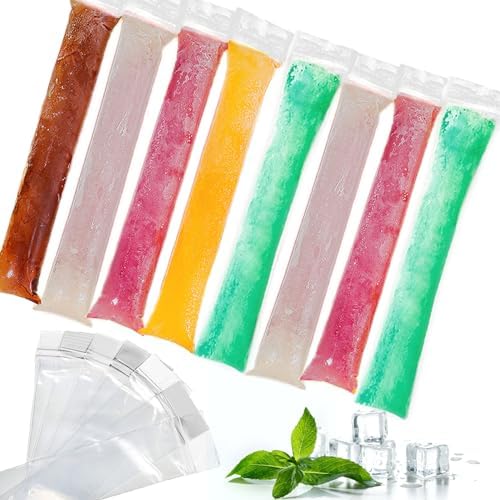 100 Stück Eis Am Stiel Beutel Mit Trichter - BPA-frei Für DIY Eiscreme
