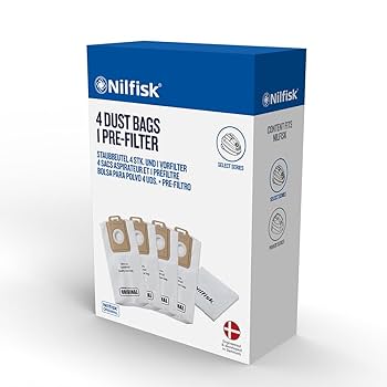 Nilfisk 5 Stofzakken + Voorfilter - Voor One, Coupé, Go En Force Stofzuigers