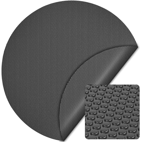 Wiltec Bâche à Bulles Solaire Ronde pour Piscine, Ø 5 m, 140 µ, en PE, Couleur Noire, Couverture Piscine, Chauffage Piscine