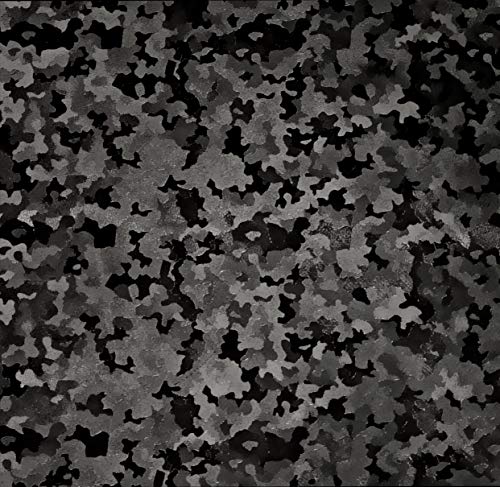 Vvivid+ 2020 Edition Black Stealth Small Pattern Camouflage Vinyl Wrap Roll (1Ft X 5Ft) #TOP4