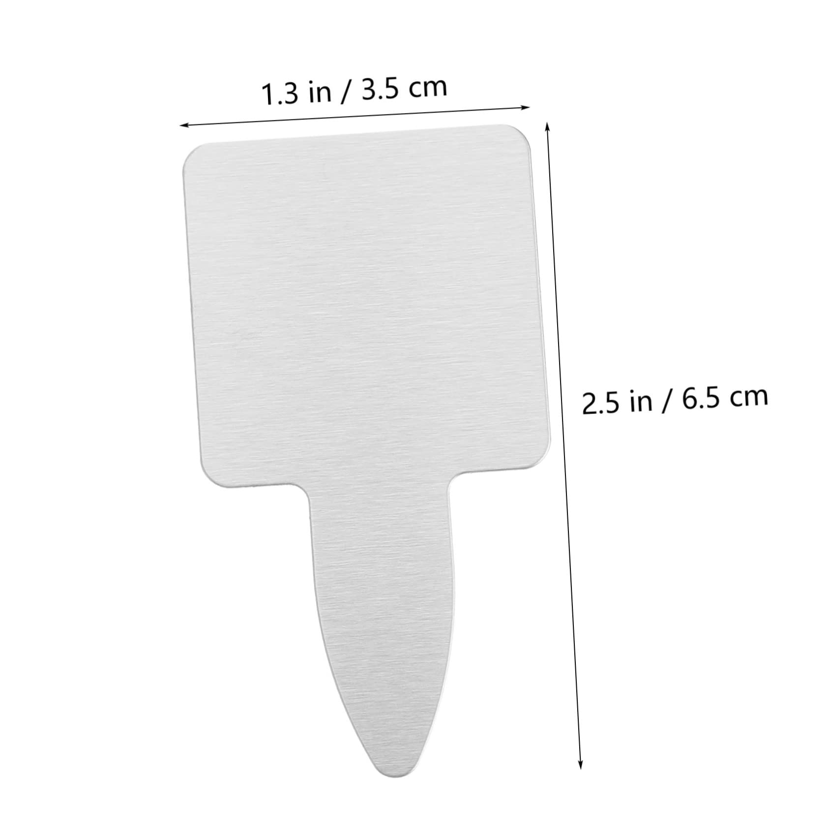 YARNOW 50pezzi Etichettatura Piante Acciaio Inossidabile Da Resistente e Riutilizzabile Per Giardinaggio e Decorazione Esterna Facile Da Scrivere e Installare