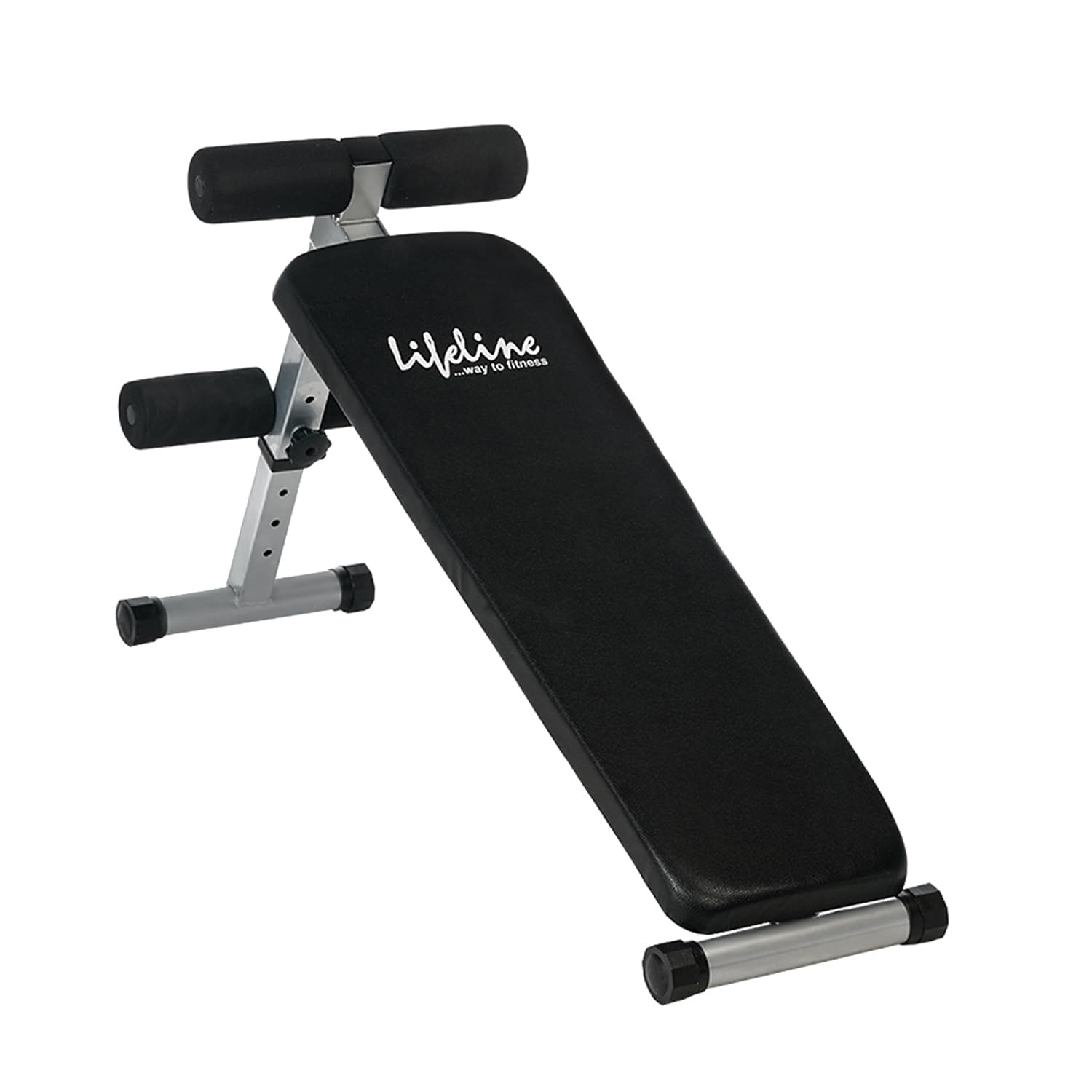 Life Line LB 310 Sit Up Bench, Abdominal Adjustable Bench for Ab Exercise, 4 Adjustments Levels, Home Gym Equipment Abs and Core Muscles Workout, Gym Bench, Free Assistance for Installation