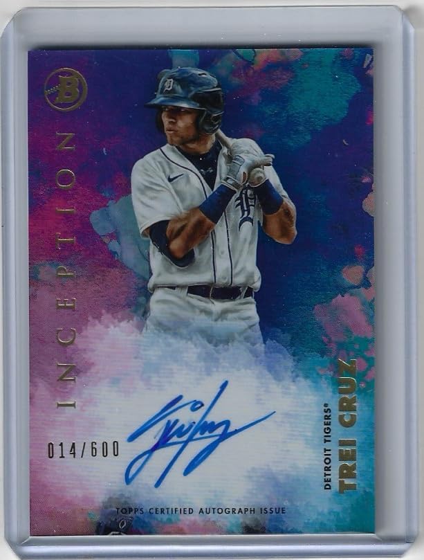 Trei Cruz Autographed & Serial Numbered #014/600 Prospects Auto Bowman Inception Collectible Baseball Card - 2021 Bowman Inception Baseball Card #PA-TC (Tigers)