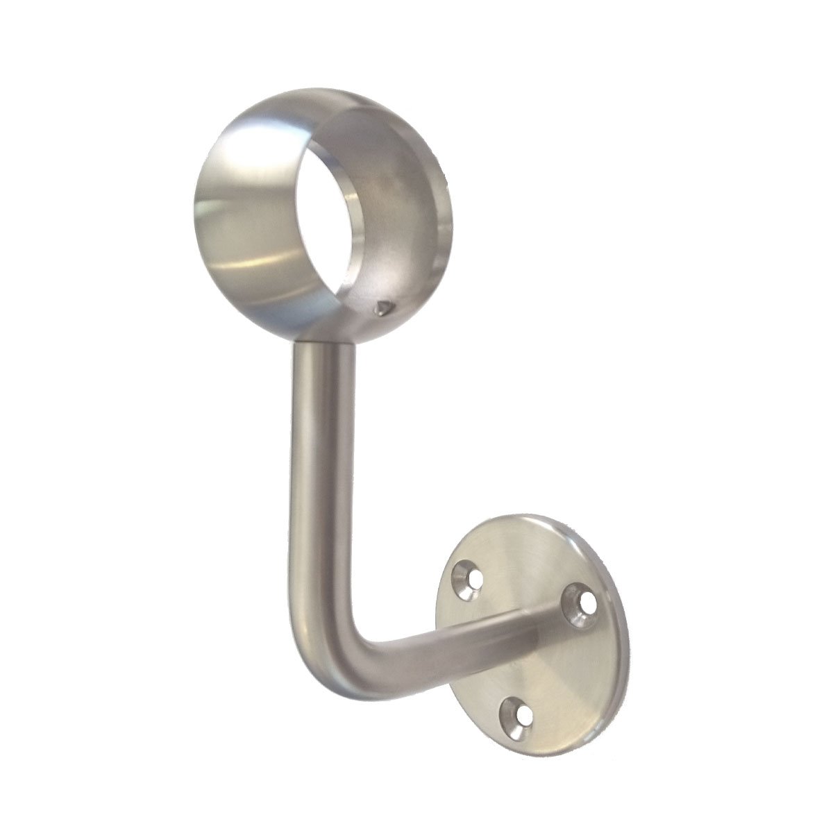 Sostegno Corrimano In Acciaio Inox AISI 304 - Piastra 2 Fori Per Installazione A Parete - Foto 2