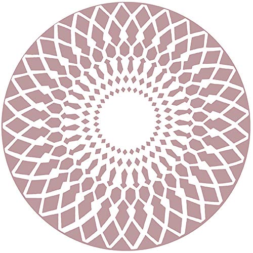 Tapis ronds antidérapants, tapis de protection de l'environnement de cuisine de chambre à coucher de fibre géométrique nordique 60/80/100/120/140/160/180 / 200cm (Design : C, Size : 60cm) Cover