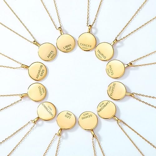 Collier Feng Shui Argent Pendentif Romains Constellation Doré