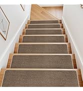 OJIA Stair Carpet Treads Stair Treads Non-Slip Peel and Stick Stair Treads for Wooden Steps Indoo...