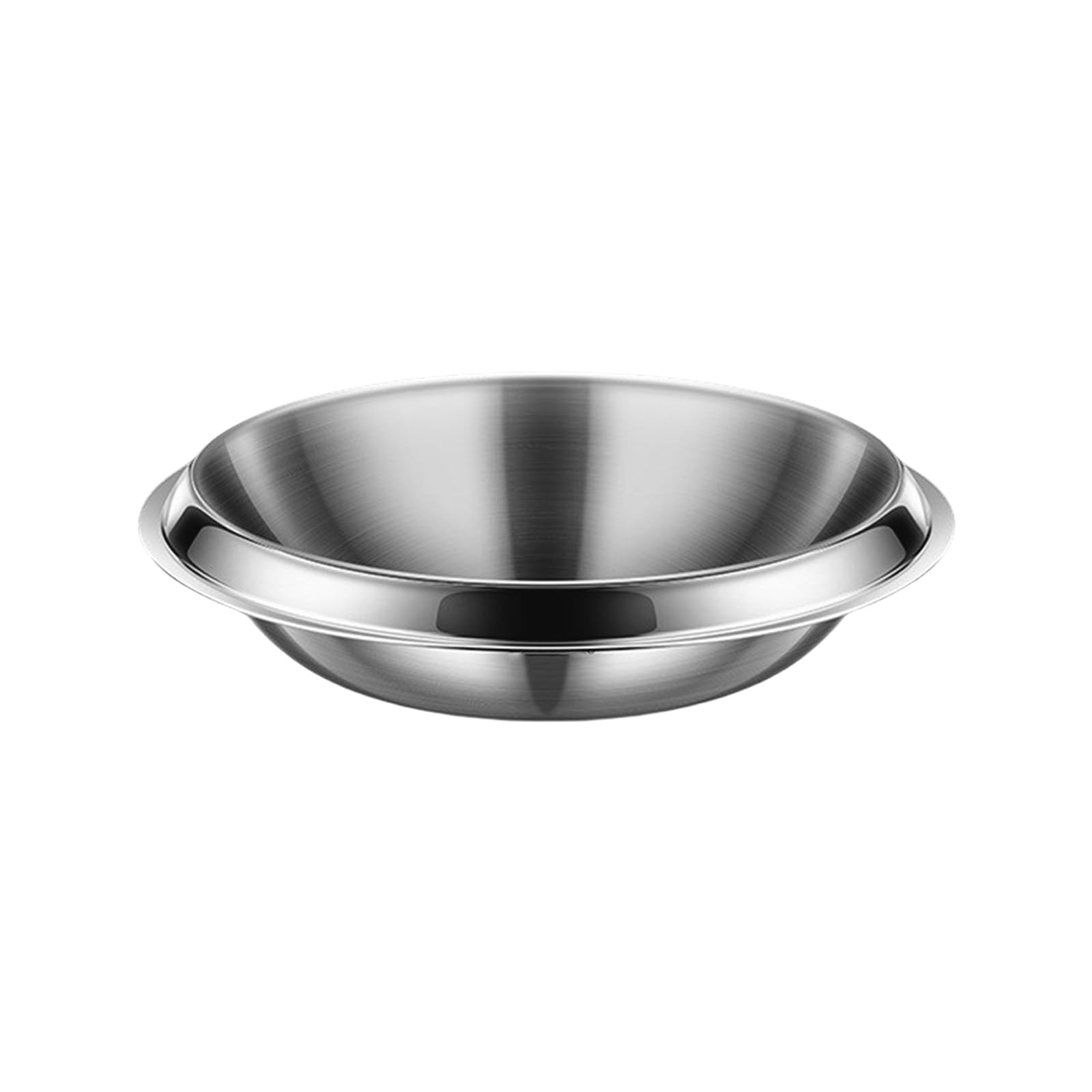 Yhplxyuus Multipurpose Kitchen Plate Set Dinner Plate Serving Plates 304Stainless Steel Texture Suitable for Cooking Enthusiasts Salad Bowl
