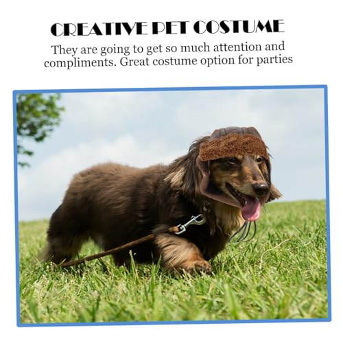Sombrero disfraz para perros y gatos Mipcase marrón miniatura 7