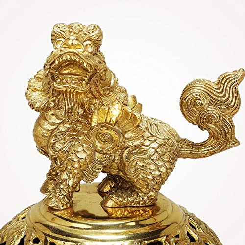 Lhmyghfdp Copper Holder Three-Legged Binaural Incense Burner Decoration Home Decoration Collectibles Antique Feng Shui Home Furnishing Company Store Decorations,L #TOP6