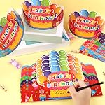 30 Pack Birthday Crowns for Kids Classroom Happy Birthday Hats Colorful Party Paper Crowns for Teachers Students School Party Supplies - Image 5