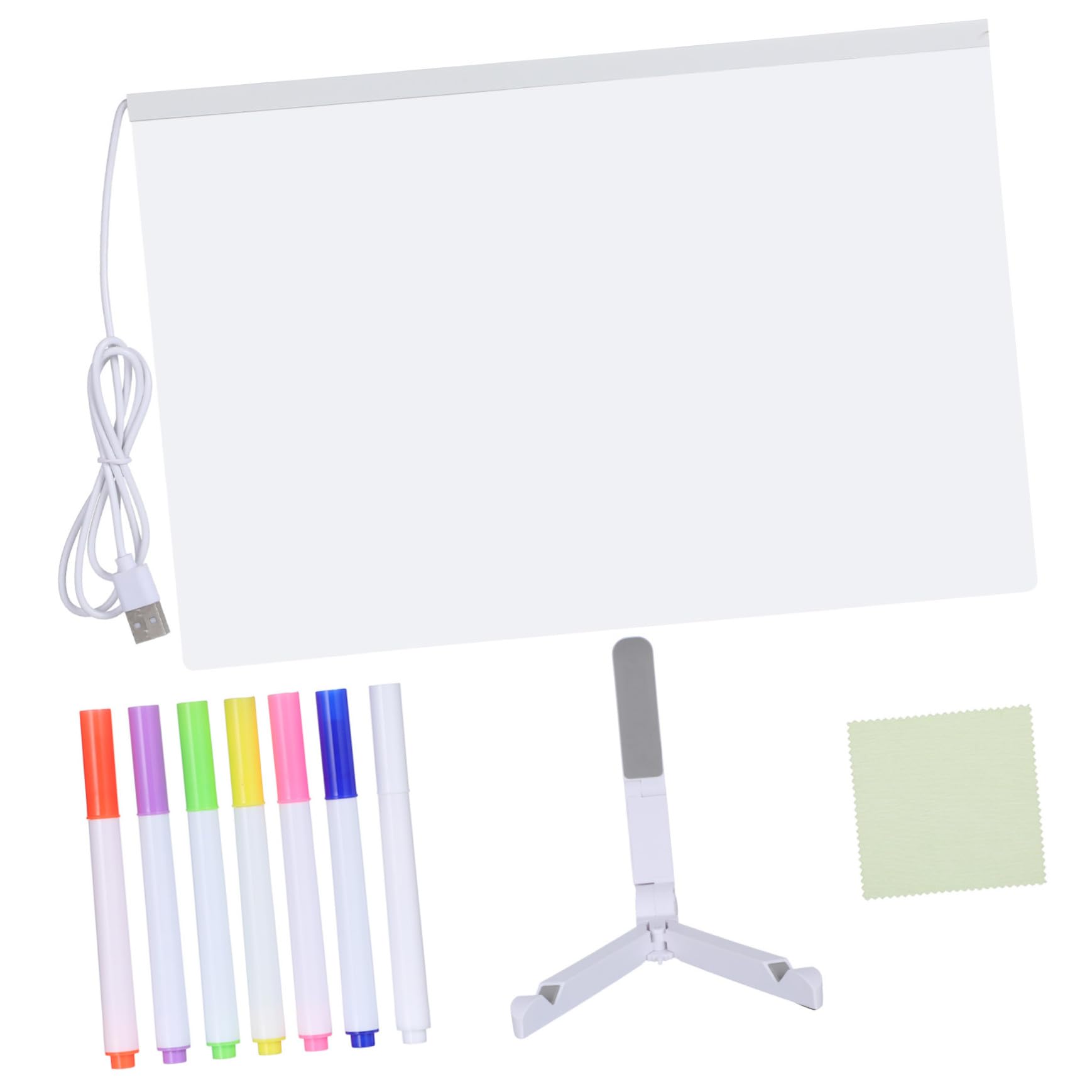 Lavagna Luminosa LED per Tavoletta Acrilica Cancellabile con Supporto Scrittura e Colori per Apprendimento e Creatività Notturna