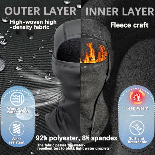 Image of Kids Balaclava Ski Mask for Skiing Cycling, Cold Weather Neck Warmer Windproof Thermal Face Mask for Boys /Girls