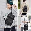 WITZMAN Sling Bag for Men Convertible Travel Sling Backpack USB Charging Port Lightweight Crossbody Bags Casual Daypack (B698 Black) #1