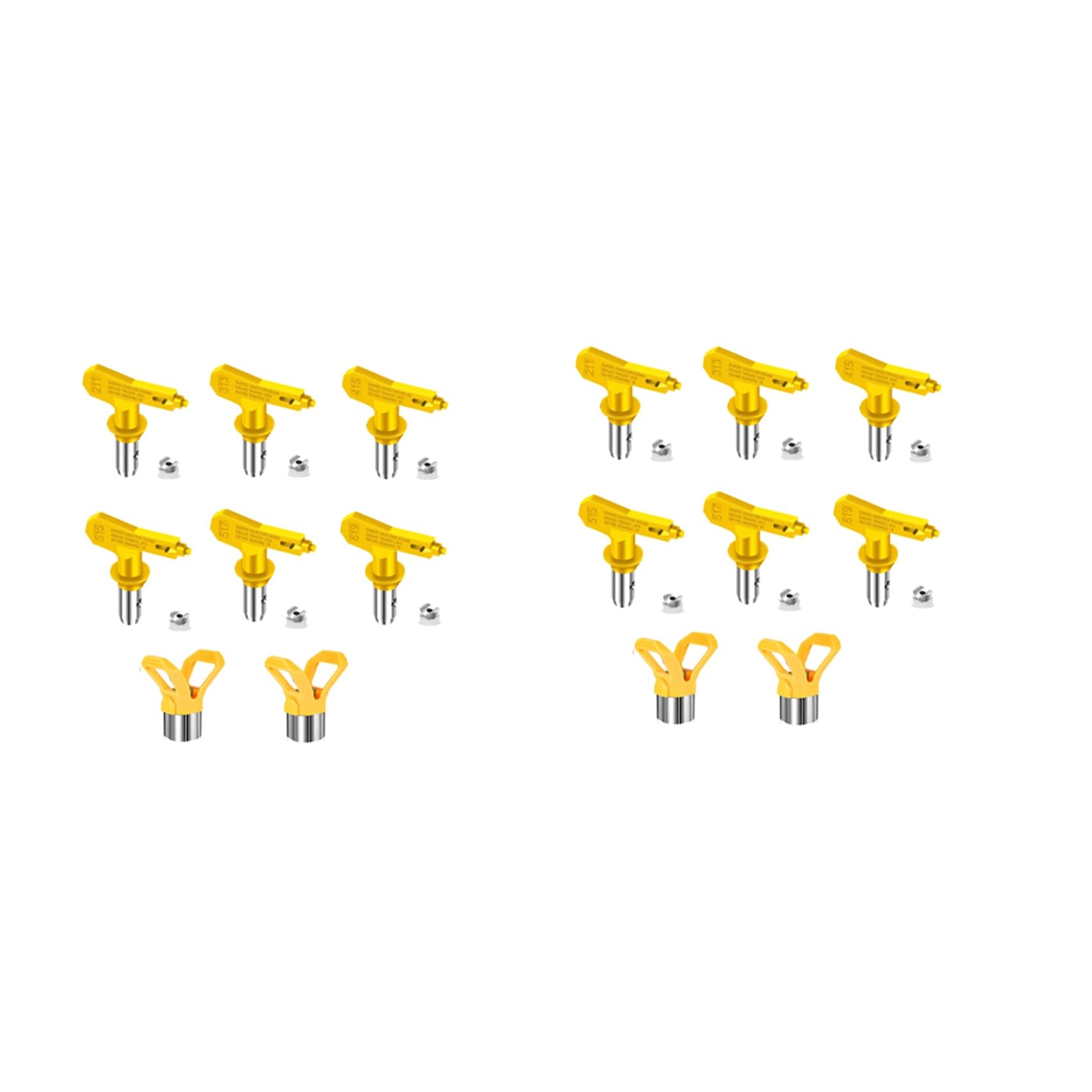 Ctrlzs 2 Set Airless Paint Nozzles Set,Reversible Tips Airless Paint Sprayer Nozzle Tips Airless Sprayer Spraying Parts