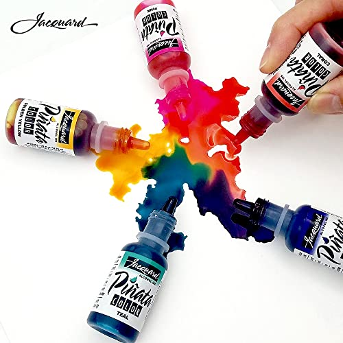 Pinata Rich Gold Alcohol Ink 4-Ounce, Pixiss 20Ml Needle Tip Applicator Bottle And Funnel, Bundle For Yupo And Resin #TOP3