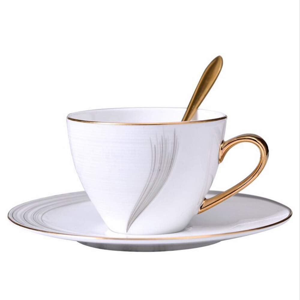 Tasse à café en porcelaine fine 250ml avec soucoupe élégante pour le thé noir