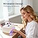 BOLASEN Minimalist UV LED Nail Lamp with Halo Ring, UV Light for Gel Nails with 4 Timers, 60W Fast Curing Lamp for All Gel Polish, Large Capacity for Long Nails, Plug-in Halo 10 White
