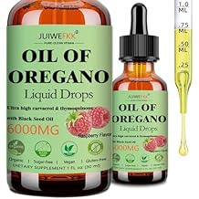 Oil of Oregano with Black Seed Oil Liquid Drops 201 Super Concen -trated Extract with High Carvacrol | Organic 2-in-1 Formula for Immune Antioxidant & Respiratory Health, Non-GMO, Vegan, Gluten-Free