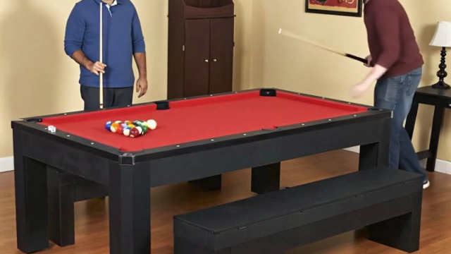 Park Avenue 7-Foot Pool Table Tennis Combination with Dining Top
