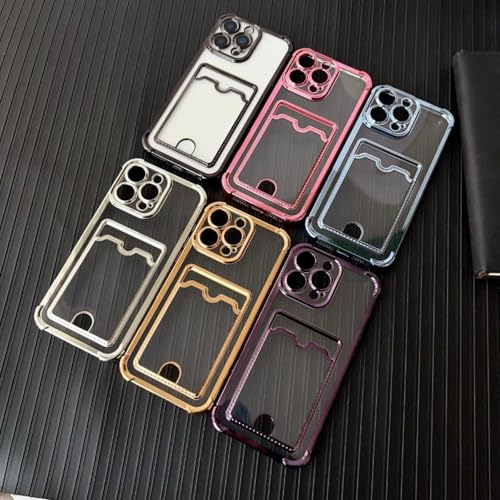Coque transparente antichoc pour iPhone 12 Pro Max violet à coins renforcés