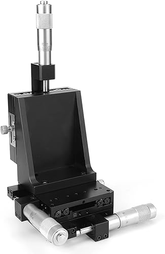 ViaGasaFamido XYZ 3 ejes Manual Lineal Posicionamiento Etapa 3.150x3.150 in Lab Deslizamiento Mesa de etapa Movimiento lineal Elevación Vertical