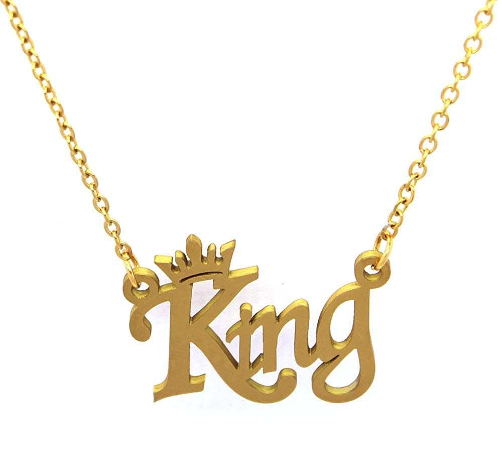 Valentine King Pendant for Boys Men man boyfriend Pendants for Men Pendent with Chain Stainless Steel locket Pendant Chain for Men Jewellery Men Birthday Gift gents Anniversary Gift for Husband