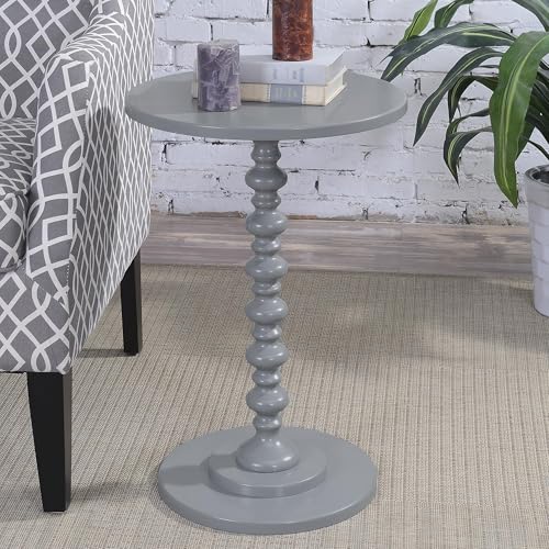 Image of Convenience Concepts 131355GY Palm Beach Spindle Table, Gray