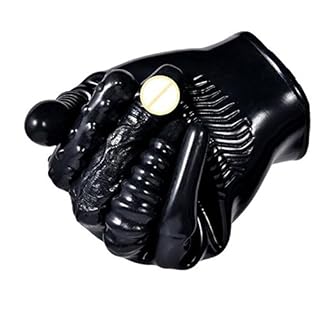 Guanti vibranti di massaggio del sesso adulto di massaggio magico per le coppie del partito Nero