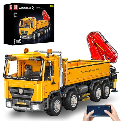 Mould King 17050 MOC�Z�p���N���[�����f���ςݖ؃Z�b�g�A4012���i�Z�pRC��̓N���[���ςݖ؁A9�̃��[�^�[�𓋍ڂ����d���N���[���ςݖ؂�������Z�b�g