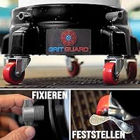 detailmate Black&White Set | GritGuard Bucket Dolly Eimerwagen schwarz | Zubehör für die professionelle Auto Handwäsche | Putzeimer ideal für Autowäsche, Motorradwäsche, Autopflege – Ansicht 2