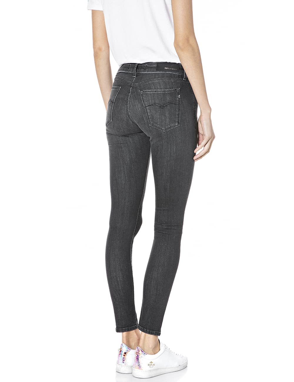 Replay Damen Jeans Luzien Skinny-Fit mit Power Stretch