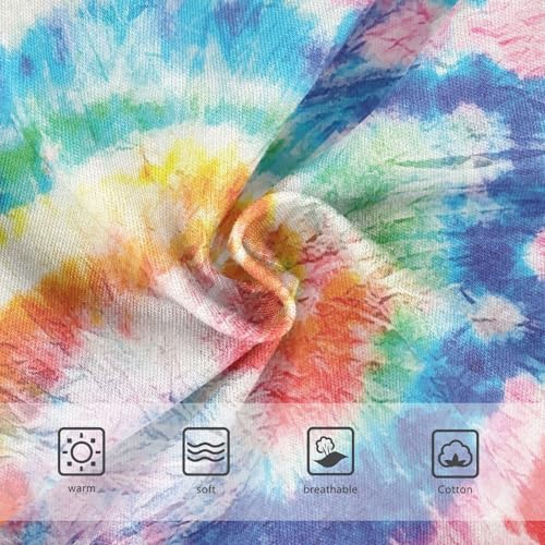 Little Girls' Soft Cotton Underwear Kids Breathable Comfort Colorful Tie Dye Panties Briefs Toddler Undies3