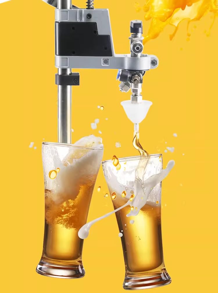 Llenadora de Botellas, llenadora de Botellas de contrapresión, llenadora de Botellas de Acero Inoxidable, Boca de llenado de Botella de 10-50 mm, máquina llenadora Manual de l,
