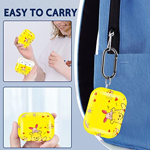 Jowhep For Airpods Pro 2019/Pro 2 Case 2022 Cartoon Cute Anime Design Imd Cover Fashion Funny Fun Character Cool Kawaii Unique Cases For Apple Airpod Air Pods Men Boys Girls Kids Teen Winni #TOP4