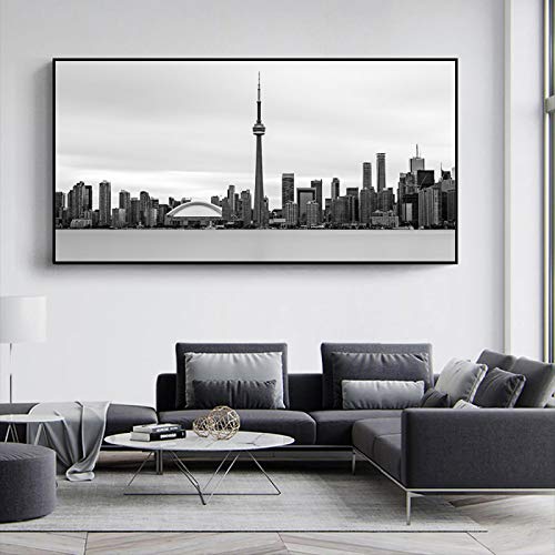 Affiches et Impressions Noir et Blanc Toronto Poster Mural Toile