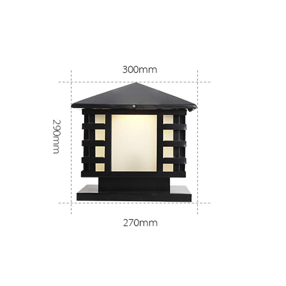 Cortile Luci Paesaggio Prato Luci Quadrato IP55 Lanterna di Vetro per Esterni Impermeabile Lampada da Tavolo da Giardino Lampada a Colonna Villa Recinzione Pilastro Lampada Decorativa Stradale